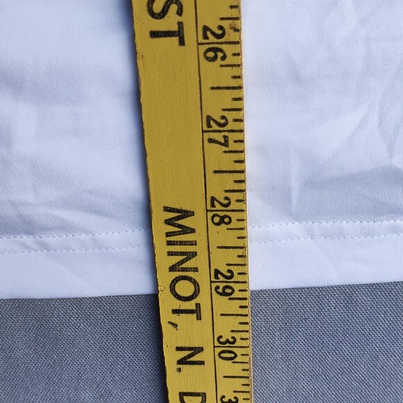 Puma Golf Polo Shirt men's siz M white colour with grey and red and blue stripes - Picture 9 of 9